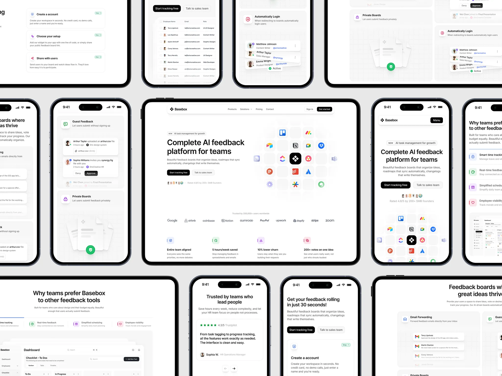 Before and after flow for a mobile app booking experience